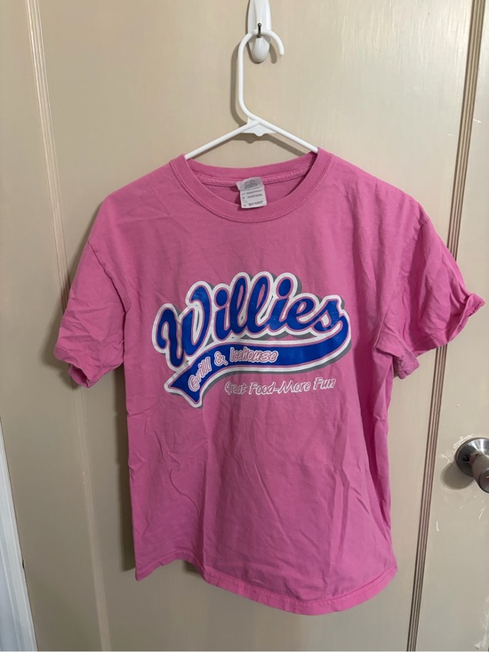 Gildan Tops - Gildan Pink 'Willies' Logo Short Sleeve Tee